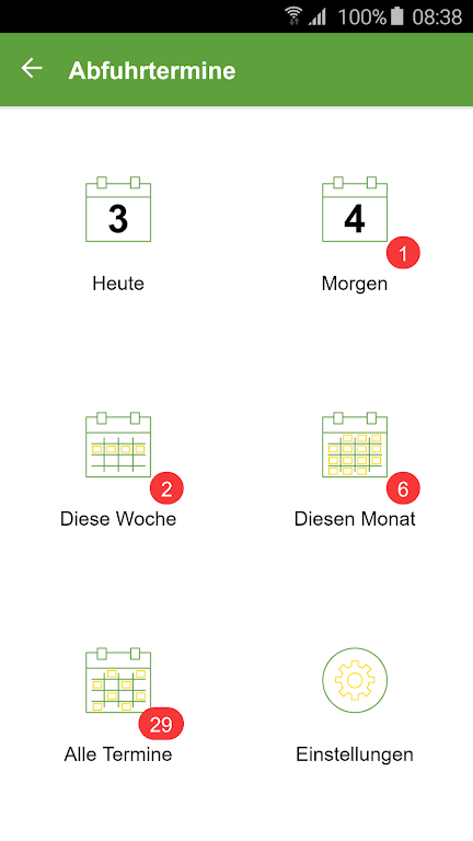 MüllAlarm App スクリーンショット 1