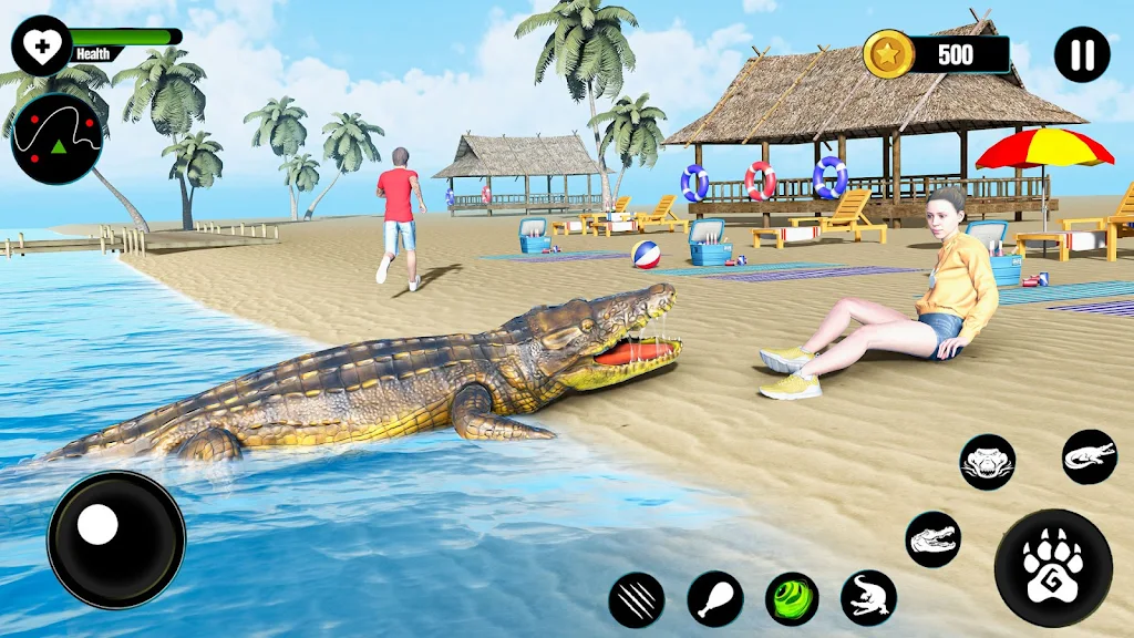 Crocodile Attack Animal games スクリーンショット 1