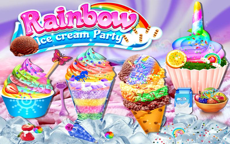 Rainbow Ice Cream Party Скриншот 0