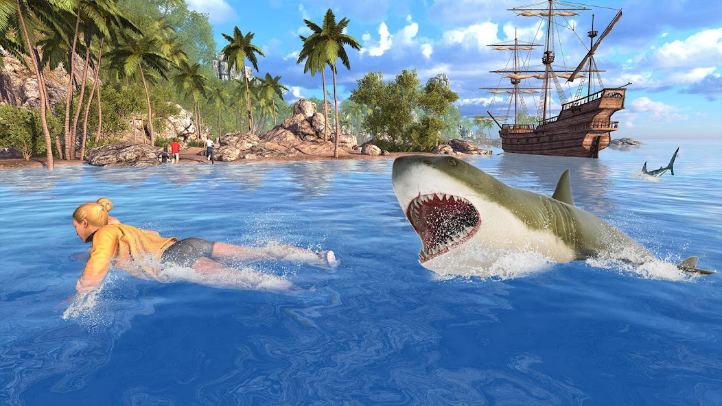Angry Shark Games: Game 2024 Mod Captura de tela 1