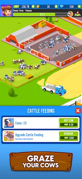 Milk Farm Tycoon Mod स्क्रीनशॉट 1