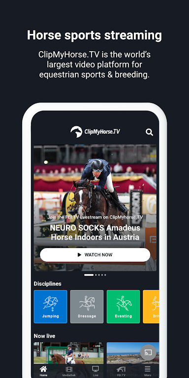 ClipMyHorse.TV & FEI.TV Schermafbeelding 1