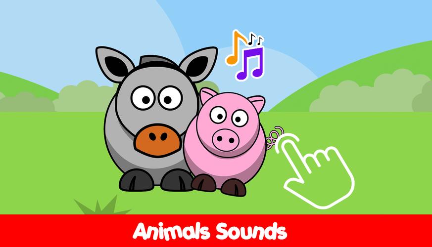 Infant piano with farm animals 스크린샷 3