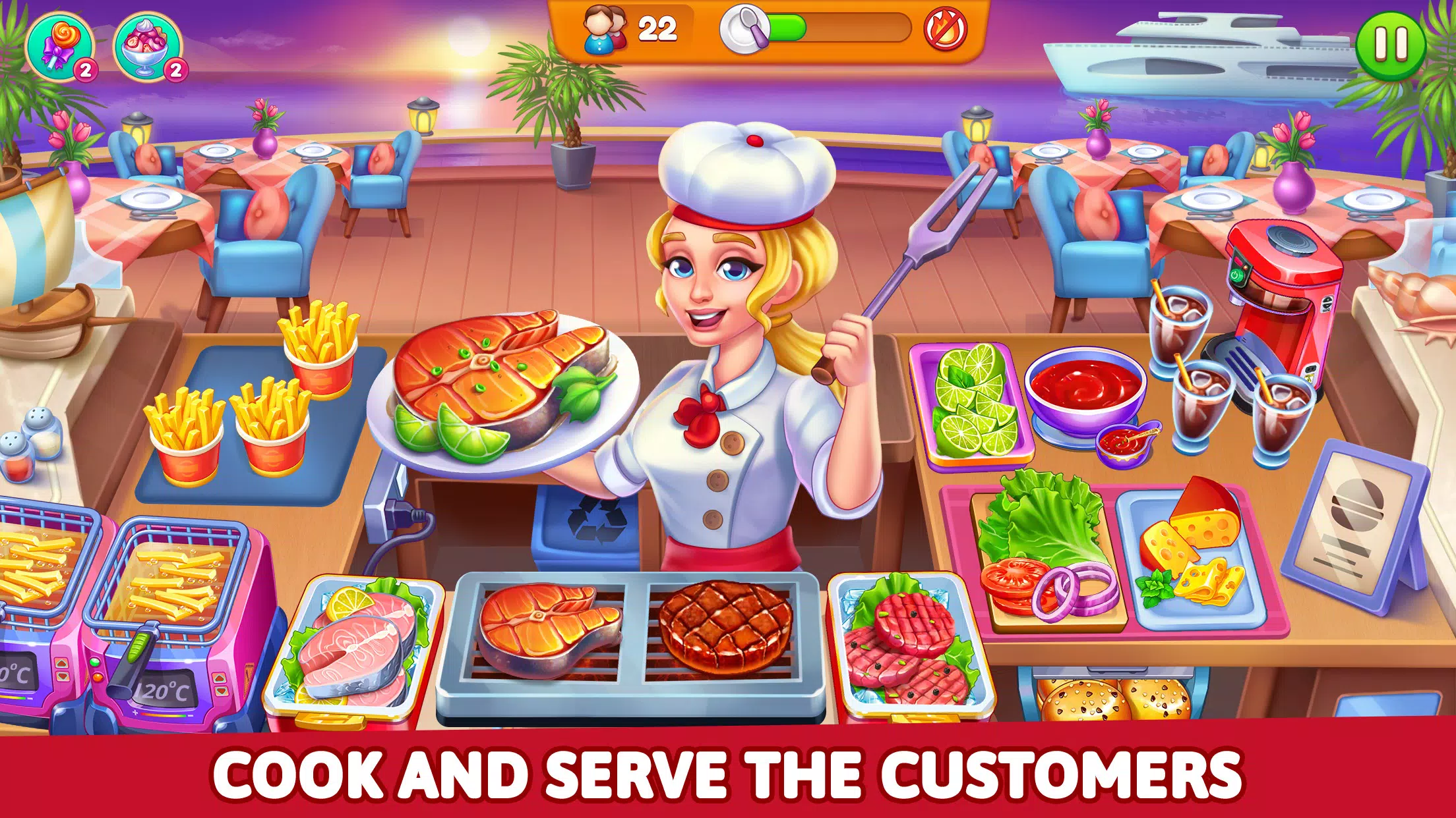 Cooking Restaurant Food Games Schermafbeelding 2