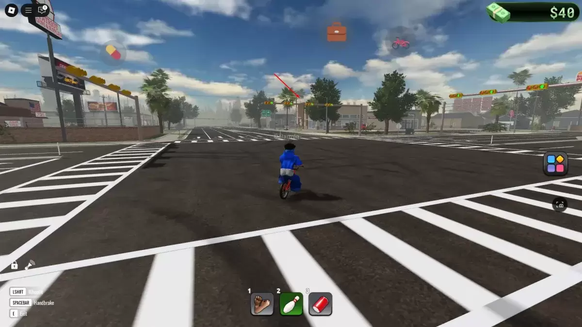 Seorang pemain melihat lokasi pekerjaan janitor di blockspin