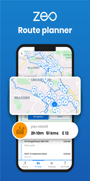 Zeo Fast Multi Stop Route Plan Скриншот 0