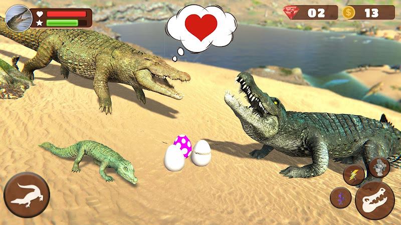 Wild Crocodile Family Sim Game スクリーンショット 1