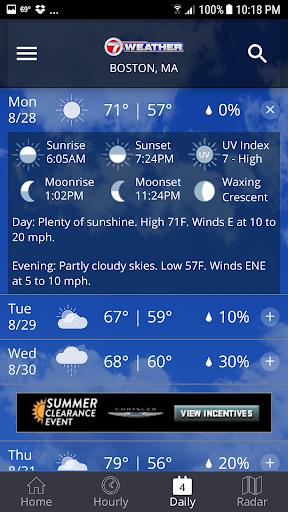 WHDH 7 Weather - Boston ဖန်သားပြင်ဓာတ်ပုံ 2