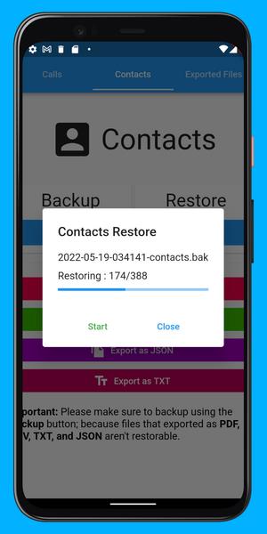 Call Log Backup,Restore & PDF Export應用截圖第1張