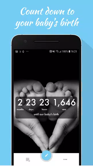 Baby Countdown Widget ဖန်သားပြင်ဓာတ်ပုံ 0