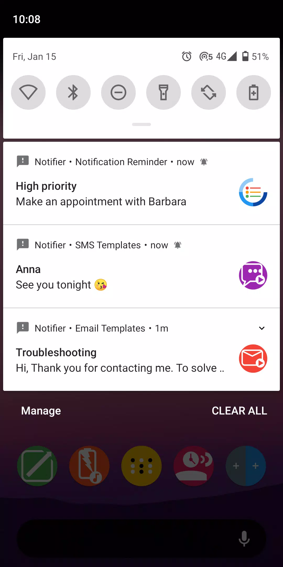 Schermata Fake Notifications 1