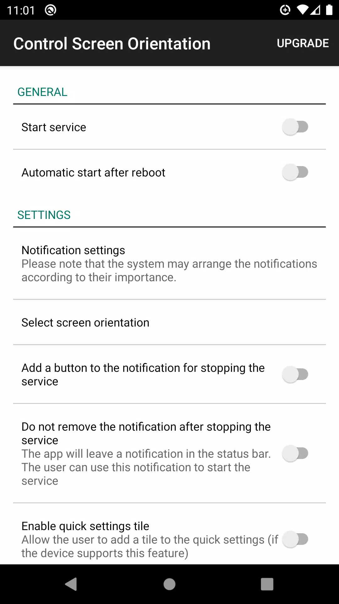 control screen rotation Ekran Görüntüsü 0
