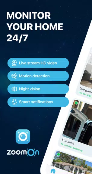 Home Security Camera ZoomOn স্ক্রিনশট 0