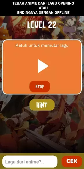 Wibu Elite: Tebak Lagu, Anime, dan Karakternya Captura de tela 0