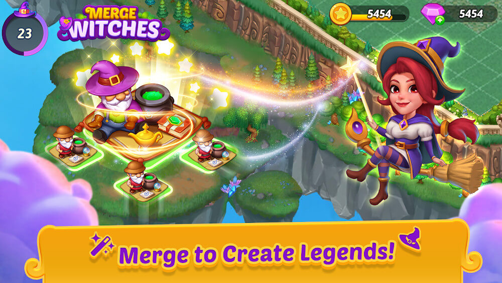 Merge Witches-Match Puzzles Screenshot 0