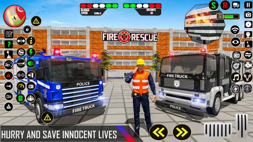 Police Ambulance Fire Truck 스크린샷 2