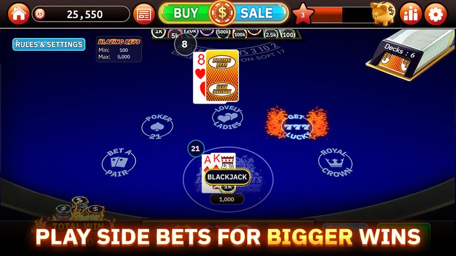 Blazing Bets Blackjack 21应用截图第1张