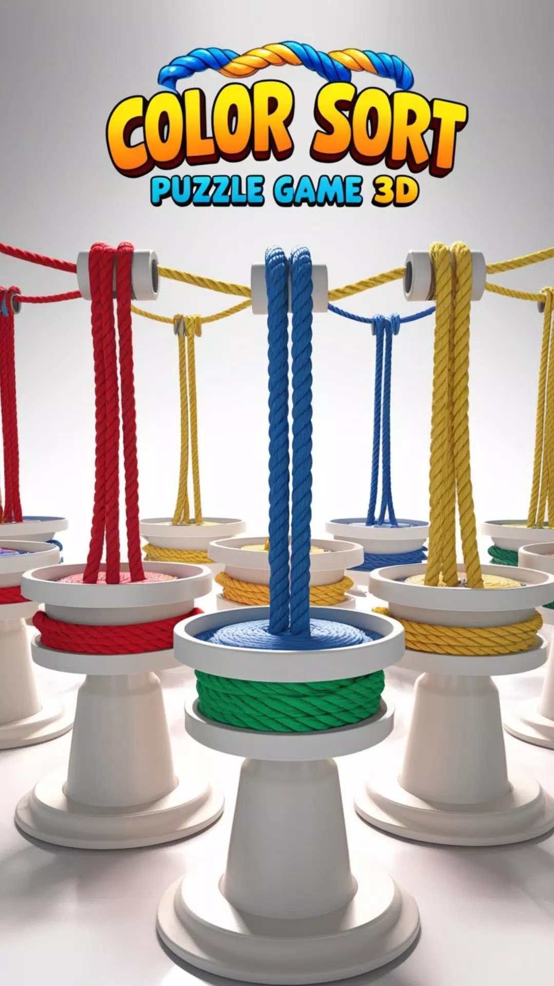 Rope Color Sort Puzzle Game 3D Captura de tela 2