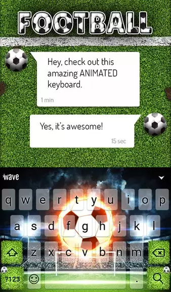 Football Keyboard & Wallpaper Capture d'écran 2