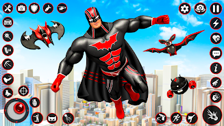 Bat Hero Dark Crime City Game Tangkapan skrin 1