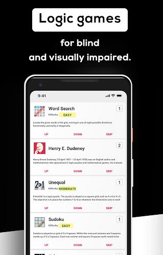 Games for visually impaired Capture d'écran 0