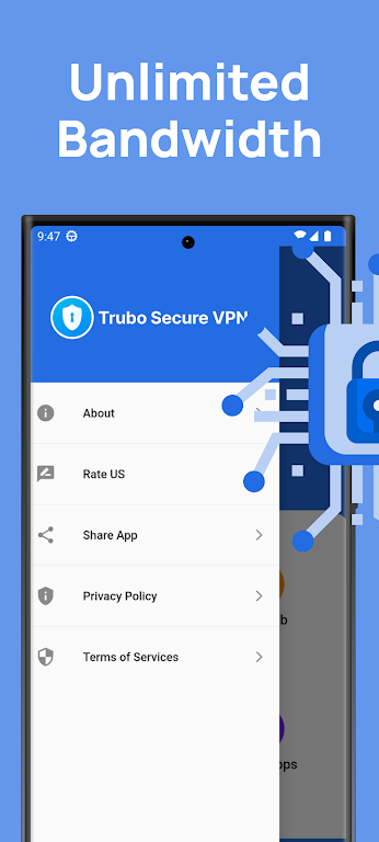 Turbo Secure VPN: Fast Proxy應用截圖第1張